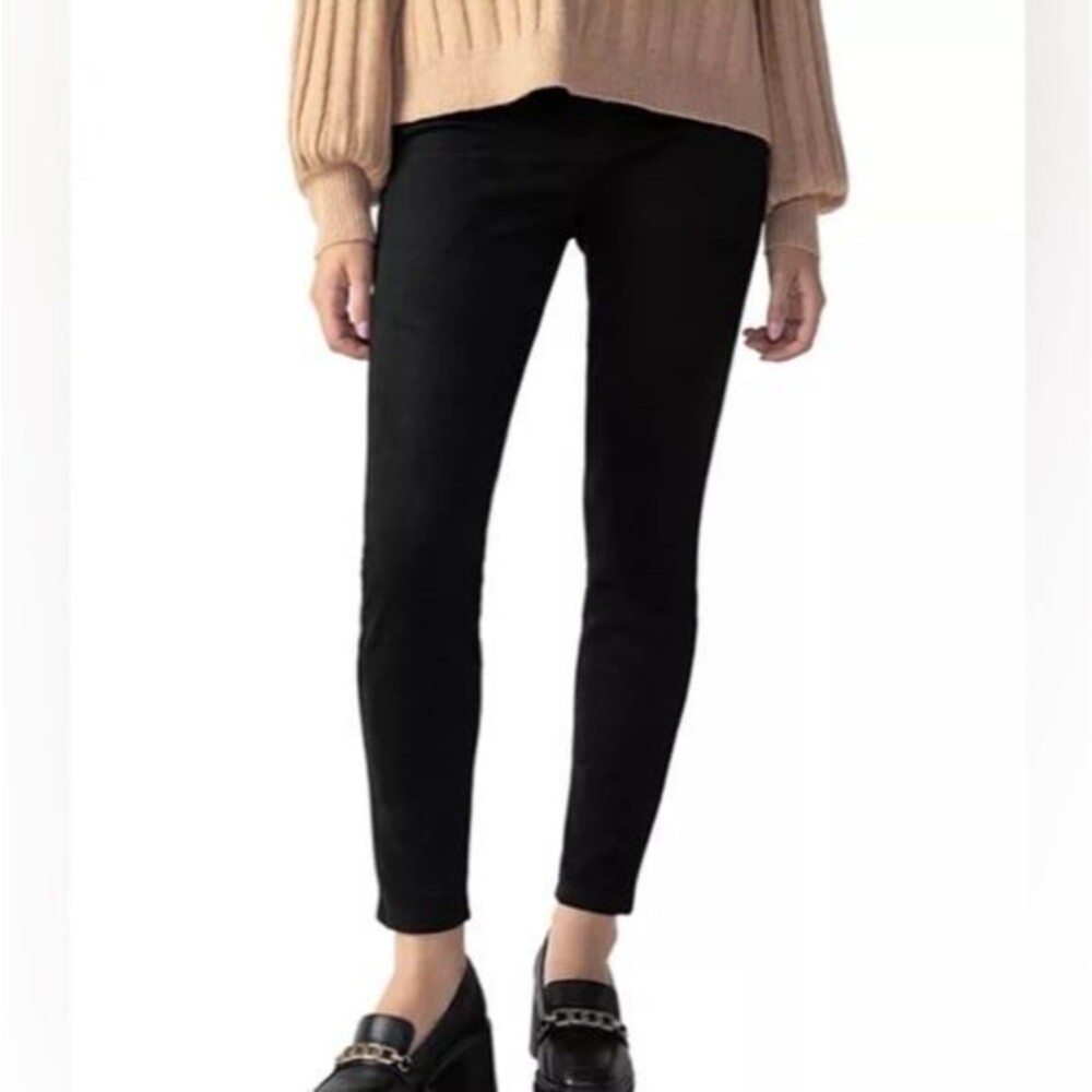 Women Sanctuary Runway Faux Suede Leggings pants black size XS